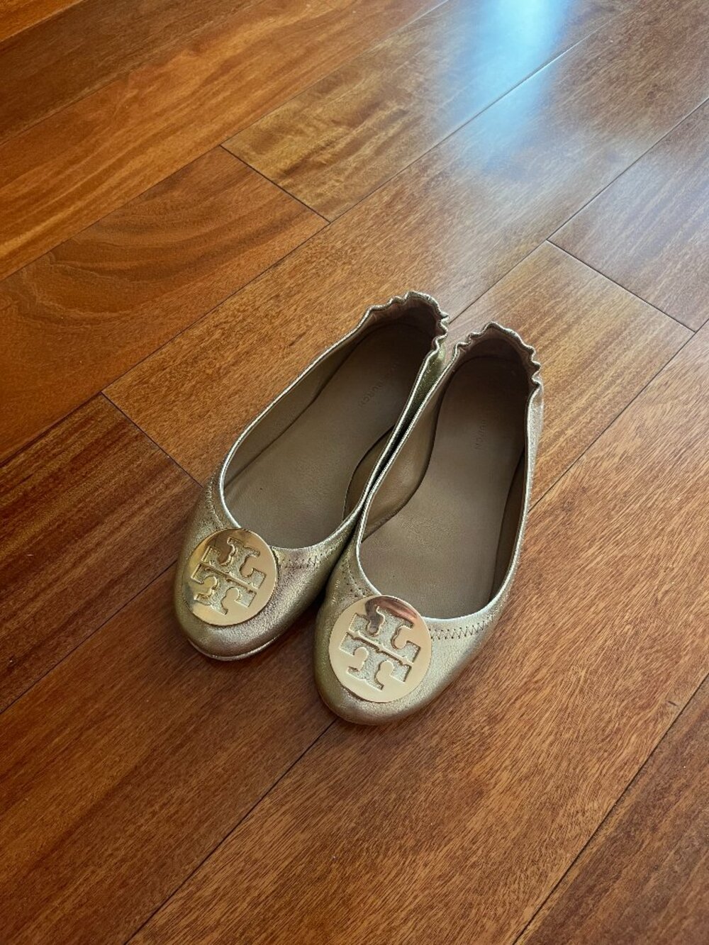 Tory Burch Women's Gold and Tan Ballet-shoes